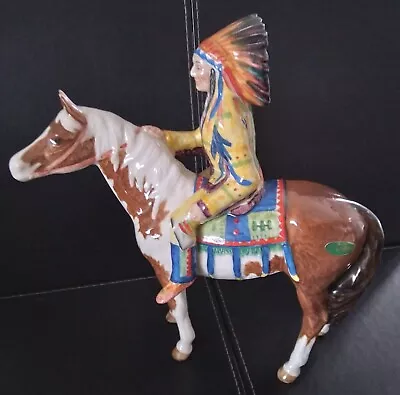 Buy Beswick Indian Chief On Pinto Skewbald Pony • 199£