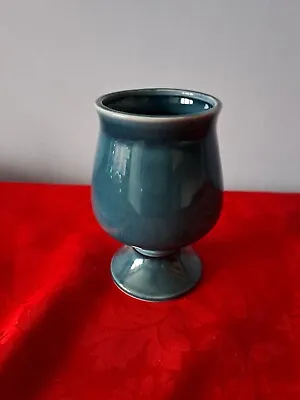 Buy Prinknash Pottery Glass Goblet Blue Glaze • 6£