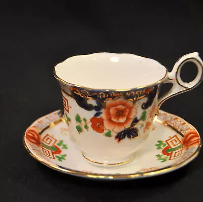 Buy Radfords Demitasse Cup Saucer Imari Floral Geometric #974 1928-1939 Cobalt Gold • 44.64£
