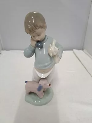 Buy LLadro Nao Figurine, Boy On Phone With Teddy Bear And Dog 1044 • 13.99£