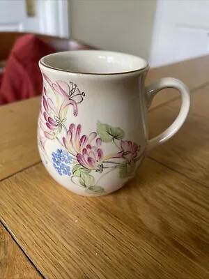 Buy Vintage Holkham Pottery In England Yellow Flowers Floral Mug Fuchsia • 12.50£