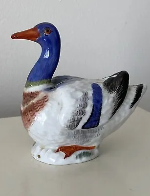 Buy Antique German Meissen Porcelain Goose Duck Figurine Hand Painted 1477 Miśnia.  • 120£