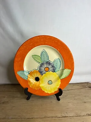 Buy Art Deco Gray’s Pottery Plate A628 Orange Yellow Floral Design Good Condition • 55£