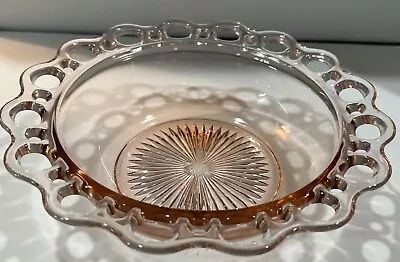 Buy Vintage 1930's Anchor Hocking Old Colony Pink Depression Glass 9.5  Serving Bowl • 19.25£