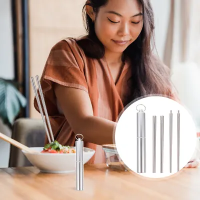 Buy  Folding Chopsticks 304 Stainless Steel Travel Reusable Forks Spoons • 12.32£