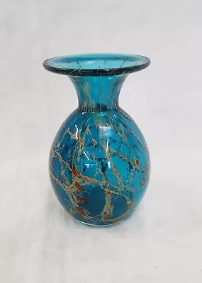 Buy Mdina Maltese Small Blue Glass Vase • 14.99£