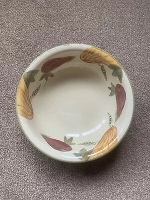 Buy POOLE POTTERY SERVING BOWL Hand Painted Market Garden Vegetable Pattern 22cm • 15£