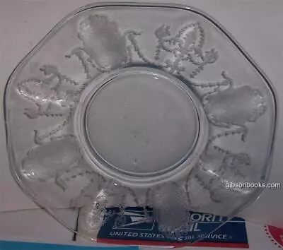 Buy Heisey Clear Glass Etched Minuet Small Plate Vintage Elegant Glassware • 19.20£