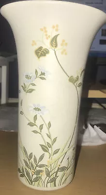 Buy Poole Vase - Made In England - White W/ Floral Patterns - Nice Condition  • 16.99£