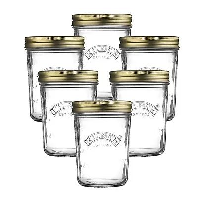 Buy 6pcs Kilner Wide Mouth Canning Glass Jars 350ml Containers W/ Lids Preserve Pots • 15.95£