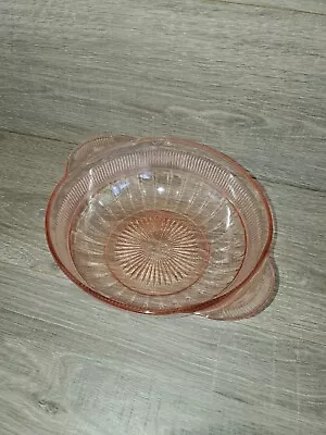 Buy Vtg Anchor Hocking Pink Depression Glass Queen Mary Large Bowl • 15.50£