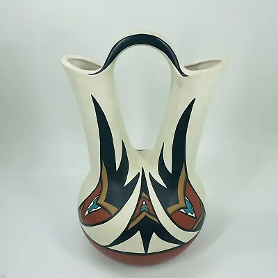 Buy 13 1/2” Signed Native American Soutwestern Ute Art Pottery Vase - Grayfeather • 20.85£