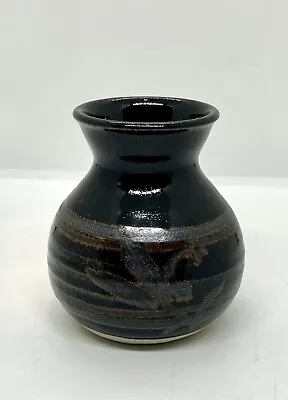 Buy Vintage Australian Pottery Vase Brown  Mottled Colours Bud Vase. 1970’s Signed. • 10.84£