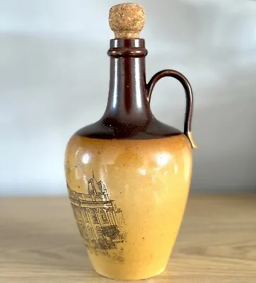 Buy Doulton Lambeth Antique 1869 - 1972 The Senate House Brown Stoneware Whisky Jug • 80£