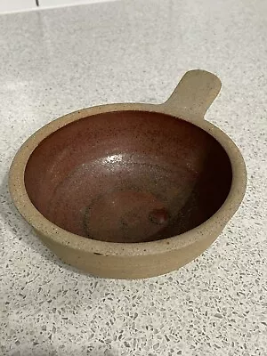 Buy Sidney Tustin Winchcombe Studio Pottery Brown Tenmoku Handled Soup Bowl • 25£