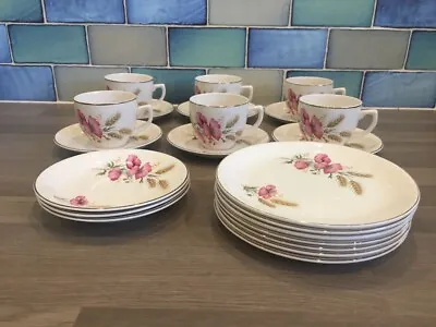 Buy ALFRED MEAKIN VINTAGE CHINA X6 TRIO SETS  - MATCHING 'TEA ROSE' JOB LOT & SPARES • 9.99£