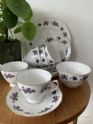 Buy Ridgeway Potteries ‘Queen Anne’ Set Of 4 Teacups&saucers, Side Plates • 32£
