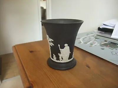 Buy Beautiful Wedgwood Black Jasperware Posy Vase • 5.99£