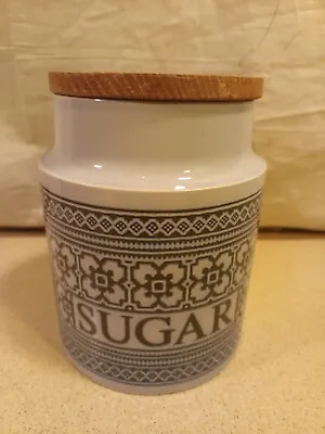 Buy Hornsea Pottery Tapestry Sugar Storage Jar Wooden Lid • 10£