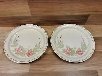 Buy 2 X Vintage English Ironstone Tableware (EIT) Pink Floral 9.75  Dinner Plates • 10.99£