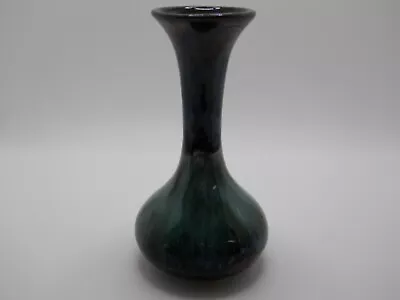 Buy Vintage BMP Blue Mountain Pottery Teal Drip Glaze Flower Bud Vase MCM • 14.41£