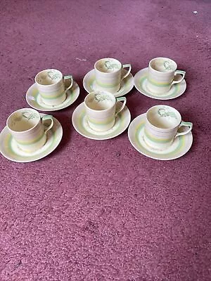 Buy Vintage Grays Pottery Sunbuff Cups And Saucers  • 15£
