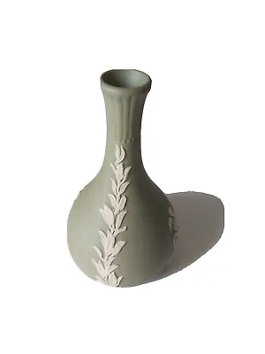 Buy Wedgwood Jasper Ware Bud Vase Colour Green. • 12.49£