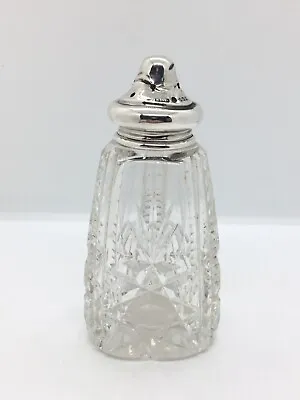Buy Vintage Solid Silver Topped Cut Glass Sugar Caster / Shaker / Muffineer • 18.99£