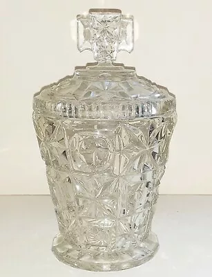 Buy Vtg Art Deco Czech Libochovice Glass Biscuit Barrel 1937 No 820199, A Few Chips • 9.99£