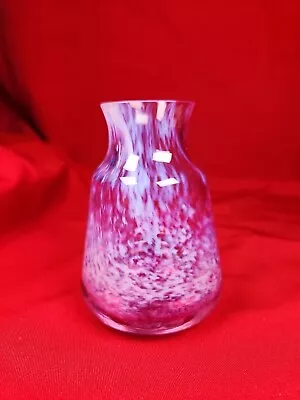 Buy Small Caithness Glass Posey Vase In Purpley Pink & White Free Postage Mint VGC • 9.99£