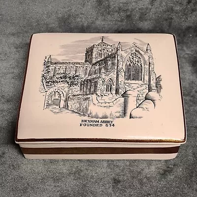Buy Gray's Pottery Trinket Box, Made In Stoke On Trent, Hexham Abbey Design On Lid • 9£