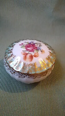 Buy Vintage Dresden Fine Bone China  Porcelain Trinket Box PM GDR 6.5cm X5 Cm • 7.99£