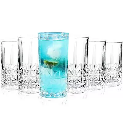 Buy 6 Highball Royal Whisky Diamond Cut Transparent Whiskey Glasses • 18.45£