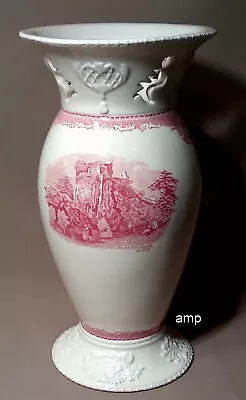 Buy Johnson Brothers Old Britain Castles Pink Pierced Vase 9  EXCELLENT! • 65.97£