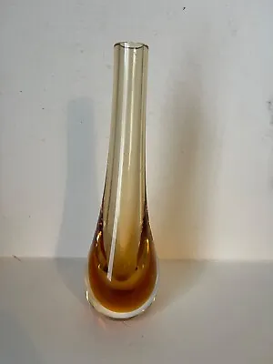 Buy Caithness Glass Amber Stroma 8  Bud Vase 4022 • 8.99£