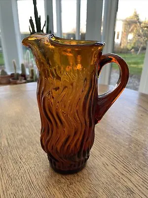 Buy Vintage Amber Glass Pitcher. Jug. Vase. 9inch/23cm • 30£