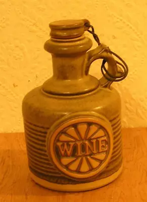 Buy Vintage 70's Pottery Stoneware Wine Jug/Decanter • 4.49£