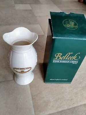 Buy Genuine Belleek Vase Mourne Connemara Claddagh  Porcelain 8.5  Vase Ireland • 19.99£