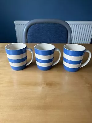 Buy T G Green Cornishware 3x Blue 12oz Mugs • 31£