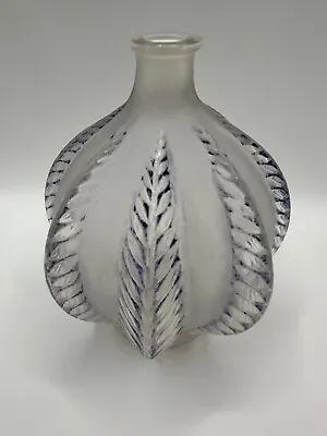 Buy Rene Lalique Malines Blue Glass Vase Circa 1924 • 350£