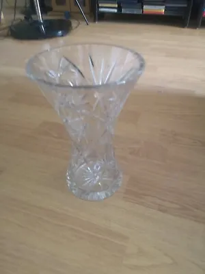Buy Vintage Bohemia  Crystal Hand Cut Vase  Czechoslovakia 10  Vase • 45£