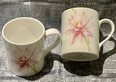 Buy Pair Of Royal Doulton 2005 Fine China Water Lily Design Mugs - Rare • 25£
