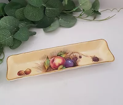 Buy Vintage 1930`3 Aynsley Fruit Orchard Pattern Gold Bone China Tray • 16£