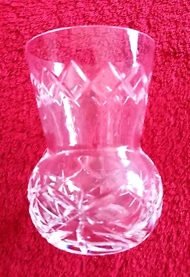Buy Thomas Webb Thistle Shape Posy Vase Crystal Cut Glass Signed  Thos Webb England  • 9.99£