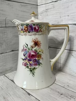 Buy Limoges France William Guerin & Co Antique Hand Painted Chocolate/Coffee Pot EUC • 70.87£