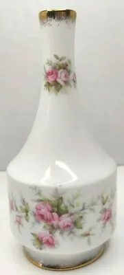 Buy Bud Vase: Paragon Fine Bone China W/Victoriana Rose Pattern And Gold Accents • 18.92£