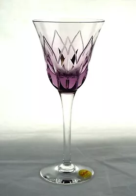 Buy Royal Brierley Crystal Modern Amethyst Wine Glass - 20.2cms (8″) Tall • 32.50£