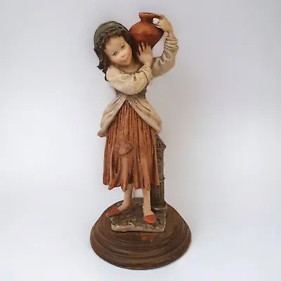 Buy Vintage Giuseppe Armani Capodimonte Florence Figurine Girl With Jug Or Pitcher • 16£