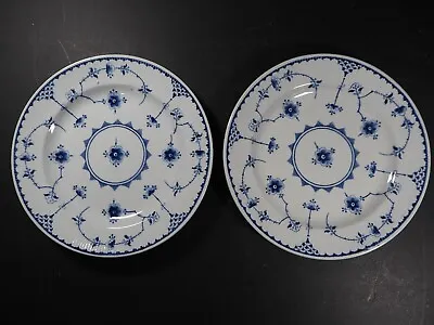 Buy 2 X Furnivals Blue Denmark Dinner Plates 25.5cm • 29.99£