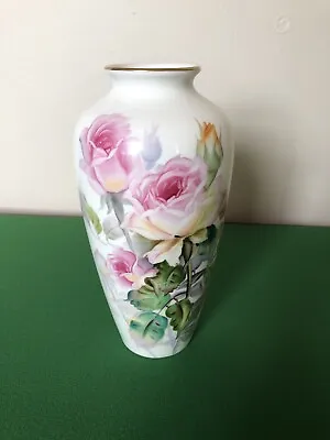 Buy Vintage Noritake Bone China Floral Vase Marked Signed S.Kimura 8.5 Tall. • 30£